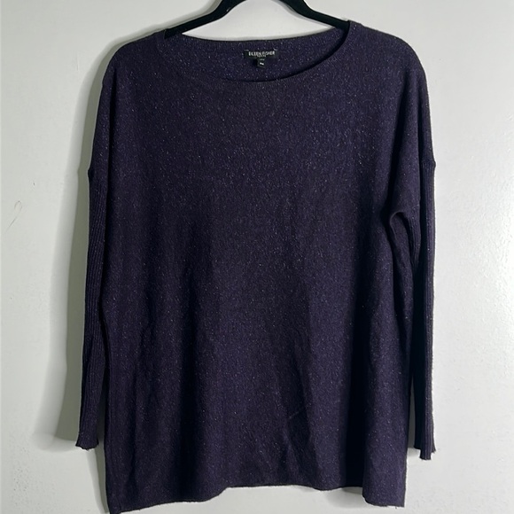 Eileen fisher wool and silk blend sweater size p medium - Picture 1 of 6